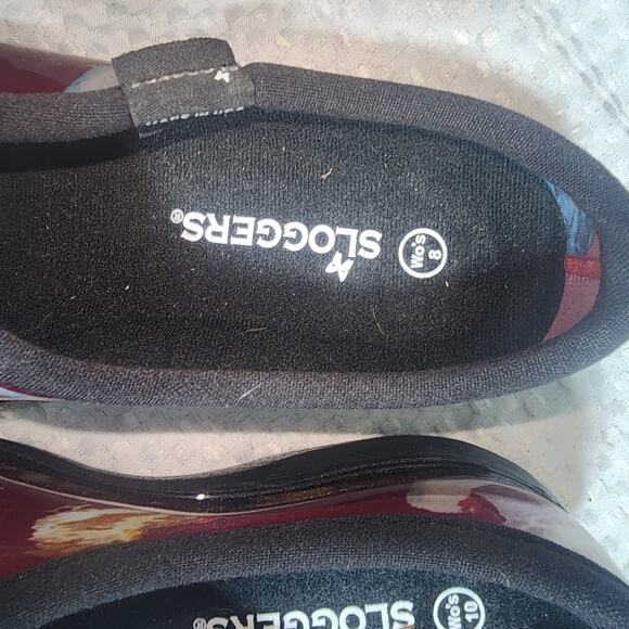 SLOGGERS EUC WOMENS SZ 8 ROOSTER WATERPROOF GARDEN CLOGS SHOES - Picture 4 of 9